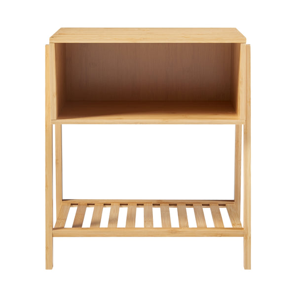 Table de chevet Håbo 50x45x36 cm Bambou [en.casa]