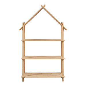 Étagère pour enfants Hamarøy en bambou aspect maison 137x90x30cm [en.casa]