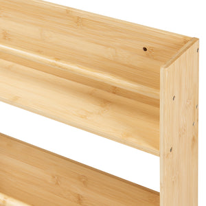 Étagère murale Hareid à 3 niveaux bambou 80 x 60 x 12 cm naturel [en.casa]