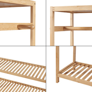 Portemanteau Herøy bambou 165 x 100 x 35 cm naturel [en.casa]