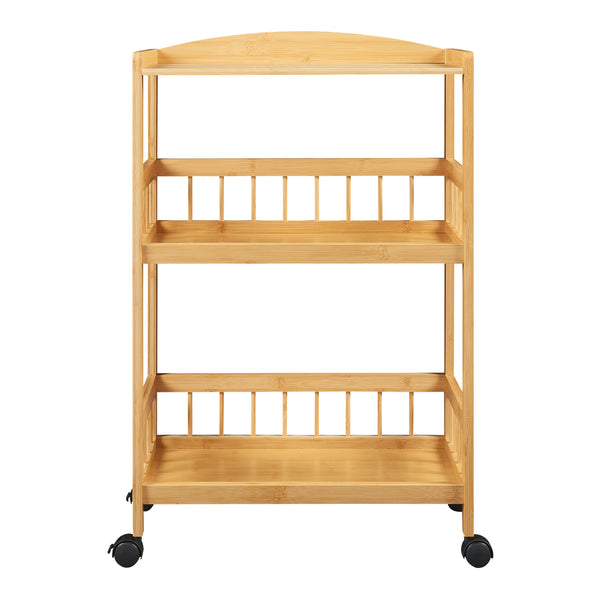 Chariot de service Huddinge 80x53x30 cm Bambou [en.casa]