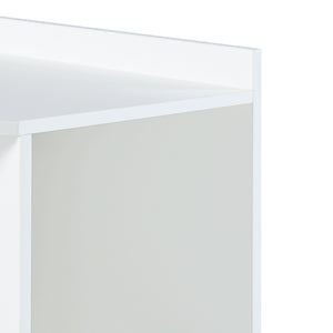 Étagère d'angle pour enfants Måsøy avec 9 compartiments ouvert et 3 boîtes de rangement 100 x 57 x 57 cm blanc rose bleu jaune [en.casa]