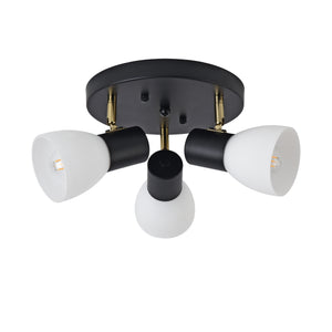 Plafonnier Abbey Noir / Blanc [lux.pro]