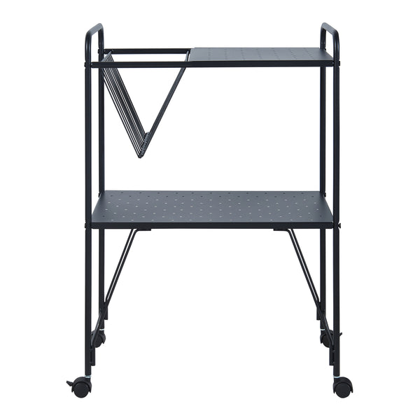 Chariot de service Austrheim 73 x 50 x 33 cm noir [en.casa]