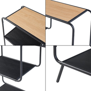 Console Krødsherad 83x102x36cm Noir/Chêne [en.casa]