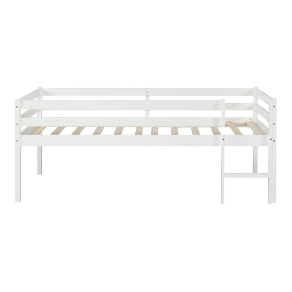 Lit enfant Siikalatva 90x200cm Bois de pin Blanc [en.casa]