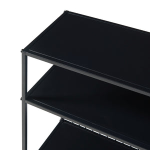 Table console Beesel métal 66 x 60 x 20 cm noir [en.casa]