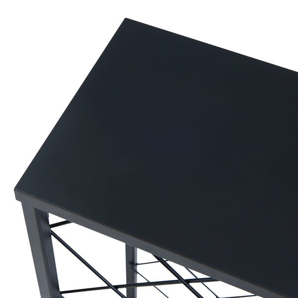 Casier à vin Taivassalo pour 25 bouteilles acier 72 x 53 x 20 cm noir mat [en.casa]