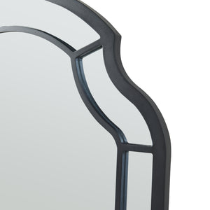 Miroir mural Puolanka MDF 90 x 60 cm noir [en.casa]