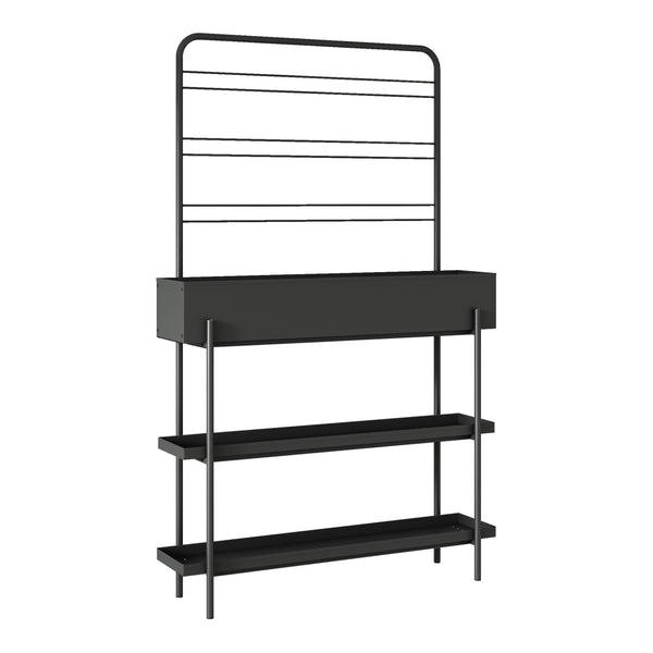 Support de plantes d'extérieur Aalsmeer Métal 154x96x24 cm Noir [casa.pro]