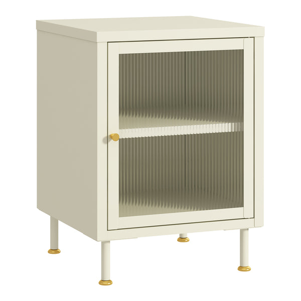 Armoire d'appoint Lindau 56 x 40 x 40 cm blanc crème [en.casa]