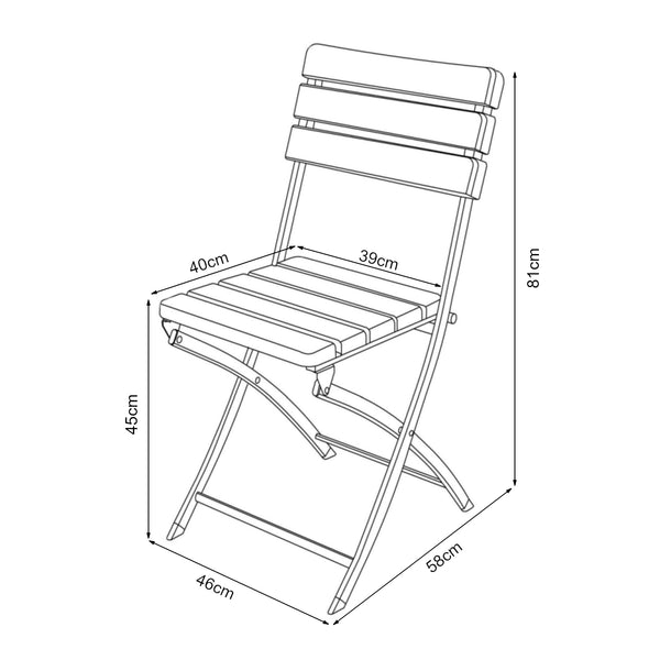 Ensemble de chaises pliantes Lillestrøm 2 pièces aspect bois, brun foncé [en.casa]