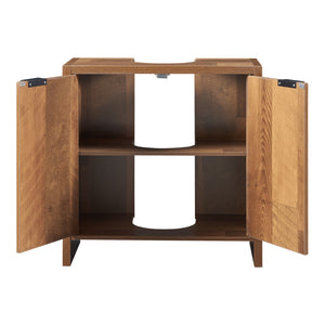 Meuble sous-lavabo Namsskogan 60x60x30cm aspect noyer [en.casa]