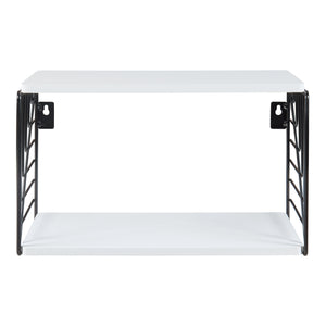 Étagère murale Moss 39x18x23 cm Noir/Blanc [en.casa]