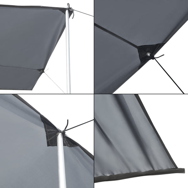 Auvent de caravane Beuningen 400x240x235 cm Gris [pro.tec]
