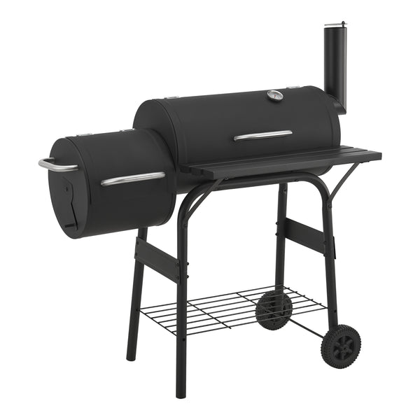 Grill-fumeur Arielli 115x110x64cm Noir [casa.pro]