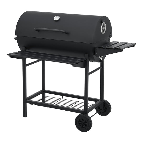 Chariot de barbecue Armento 95x108x61cm Noir [casa.pro]