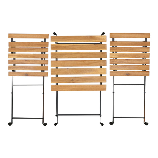 Ensemble bistrot Bovino 3 pièces en bois d'acacia [casa.pro]