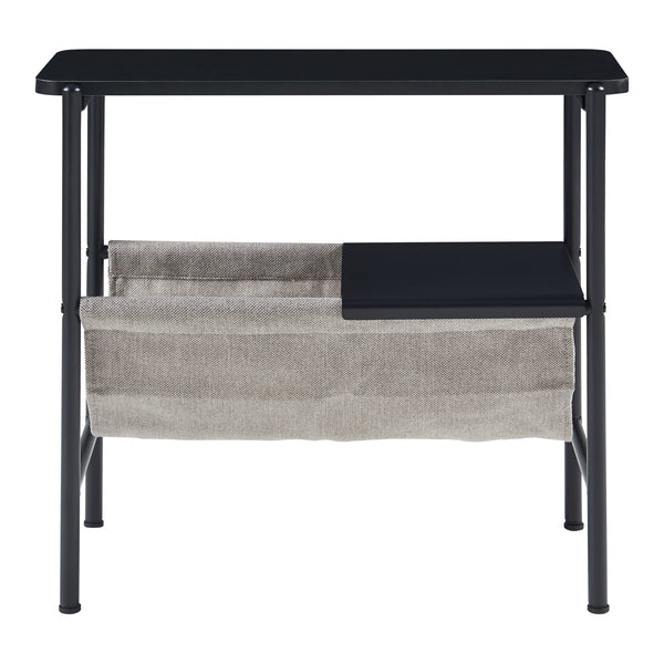 Table d'appoint Samnanger 60x28x53cm Noir [en.casa]
