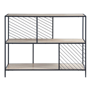 Console Övertorneå 100x30x75 cm Noir/Chêne [en.casa]