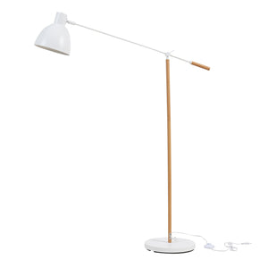 Lampadaire Banchory Métal 163 cm Aspect bois/Blanc [lux.pro]