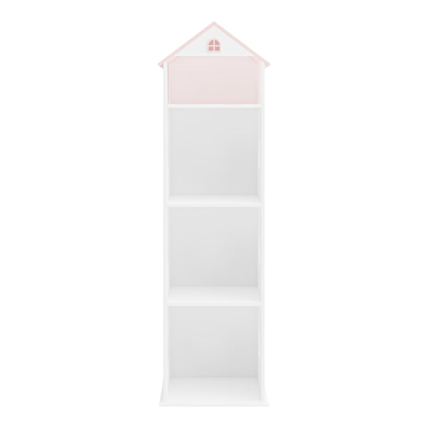 Étagère pour enfants Vipsali 140x40x35 cm Blanc/Rose [en.casa]