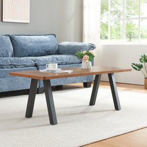 Ensemble de 2 pieds de table Mariager 42x40cm Noir [en.casa]