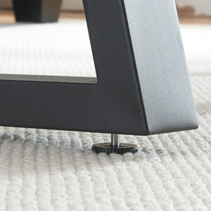 Ensemble de 2 pieds de table Lyngby 72x55/70cm Noir [en.casa]