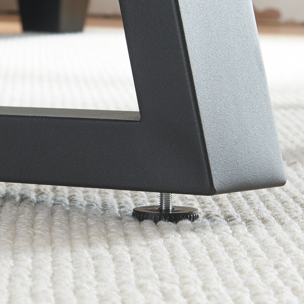 Ensemble de 2 pieds de table Lyngby 72x55/70cm Noir [en.casa]