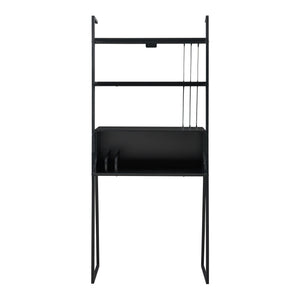 Bureau Storfjord acier 184 x 80 x 40 cm noir [en.casa]