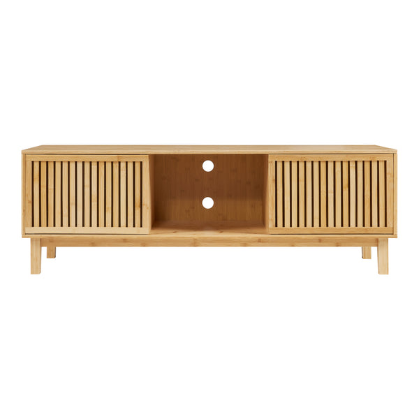 Meuble TV Ypäjä 150x42x50 cm Bambou Naturel [en.casa]