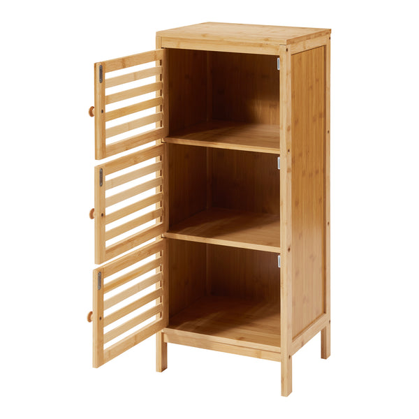 Armoire d'appoint Ypäjä 82 x 33 x 27cm bambou naturel [en.casa]