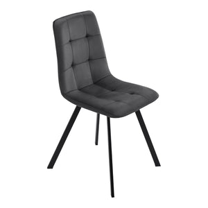 Chaise de salle à manger Lexnitz lot de 4 Pieds de chaise carrés Gris foncé [en.casa]