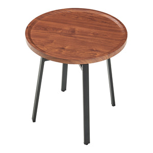 Table d'appoint Mippeena 54xØ50 cm Noir/Noyer [en.casa]