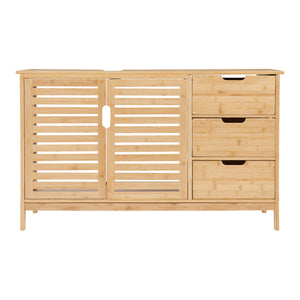 Meuble sous-lavabo Boksereys 60x100x35 cm Bambou Nature [en.casa]