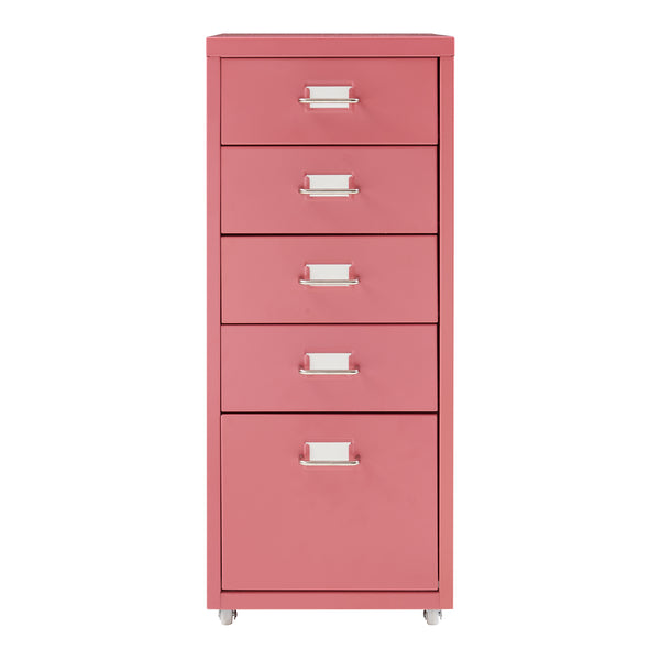 Caisson de bureau Kökar à roulettes avec 5 tiroirs 69 x 28 x 41 cm [en.casa]