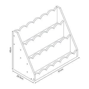 Étagère pour enfant Vestnes 48 x 61 x 30 cm rose blanc [en.casa] 