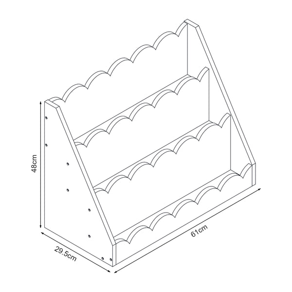 Étagère pour enfant Vestnes 48 x 61 x 30 cm rose blanc [en.casa] 