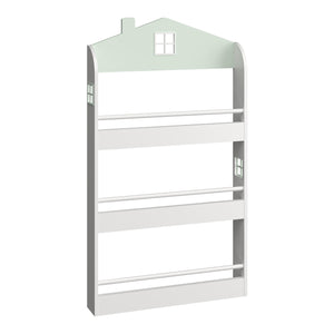 Étagère pour enfants Vipsali 106x60x12 cm Vert menthe/Blanc [en.casa]
