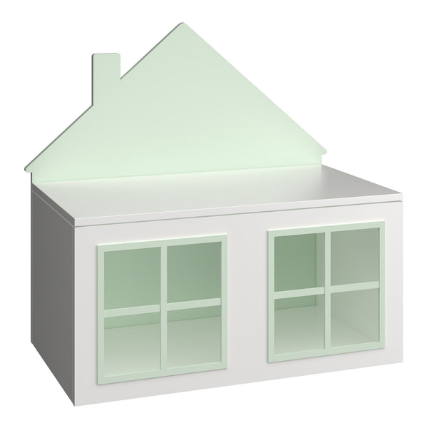 Coffre à jouets Vipsali 56x60x33 cm Vert menthe/Blanc [en.casa]