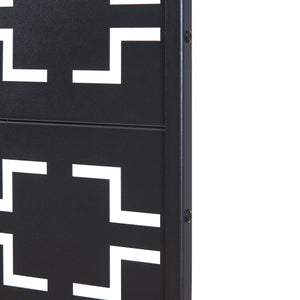 Cloison de séparation Aaskis acier 200 x 100 x 50 cm noir casa.pro 