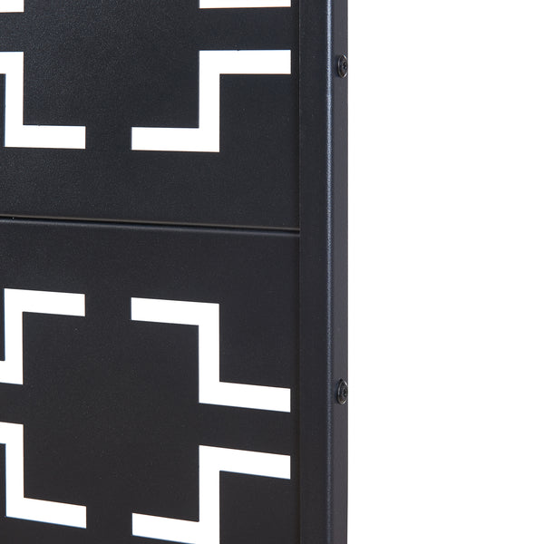 Cloison de séparation Aaskis acier 200 x 100 x 50 cm noir casa.pro 