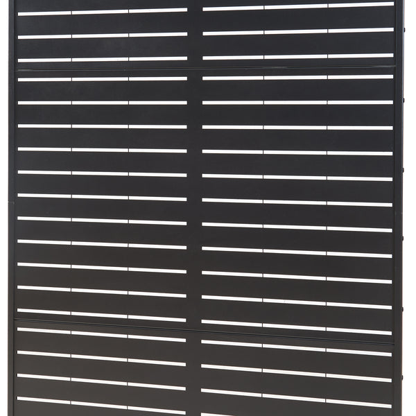 Cloison de séparation Trolu acier 200 x 100 x 50 cm noir casa.pro 