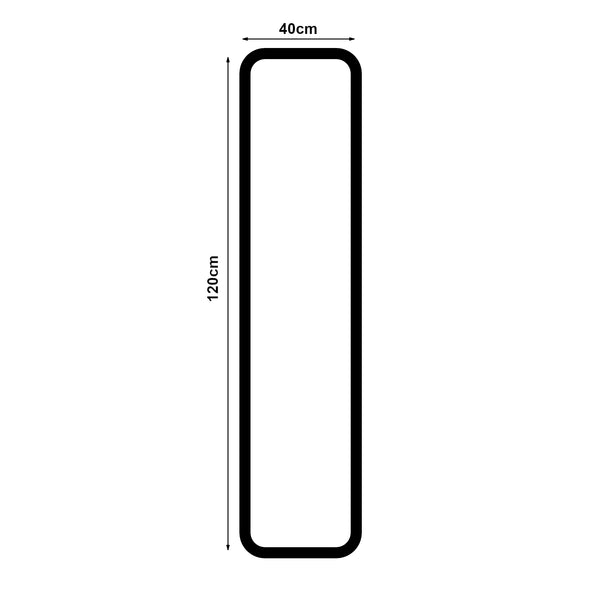 Miroir mural Ristijarvi 120 x 40 cm marron [en.casa] 