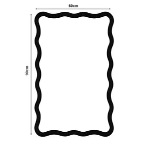 Miroir mural Porloskid 90x60 cm Marron foncé [en.casa]