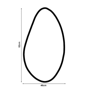 Miroir mural Orland 82x46 cm Noir [en.casa]