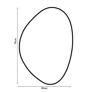 Miroir mural Lardkapihond 75x53 cm couleur or [en.casa]