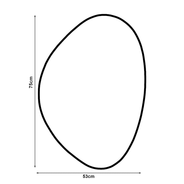 Miroir mural Lardkapihond 75x53 cm couleur or [en.casa]