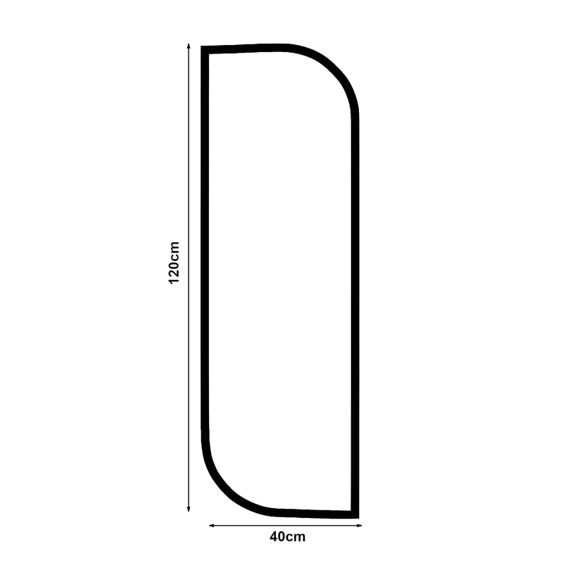 Croquis coté Miroir mural Tarvindak 120 x 40 cm noir [en.casa]