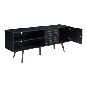 Meuble TV Vare 160 x 40 x 66 cm noir [en.casa] 
